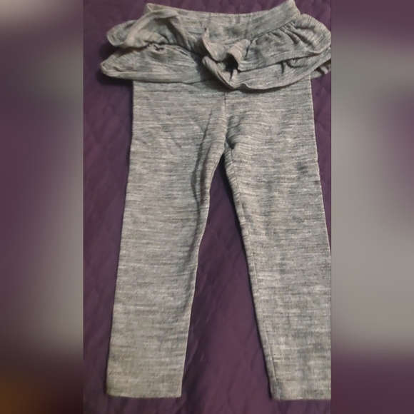 GAP Kids Heathered Gray Leggings With Ruffled Skirt - Picture 1 of 4